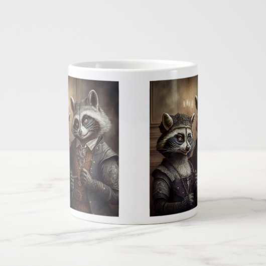 Goth Raccoons Jumbo Tasse (Vorderseite)