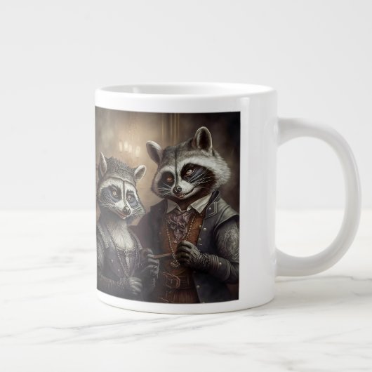 Goth Raccoons Jumbo Tasse (Rechts)