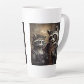 Goth Raccoons Latte Tasse (Rechte Ecke)