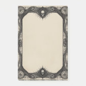 Goth-Rahmen mit Totenköpfen Post-it Klebezettel (Vorderseite)