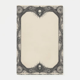 Goth-Rahmen mit Totenköpfen Post-it Klebezettel