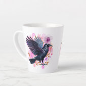 Goth Raven Coffee Mug Dark Aesthetic Milchtasse (Linke Ecke)