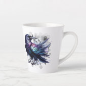 Goth Raven Coffee Mug Dark Aesthetic Milchtasse (Rechts)