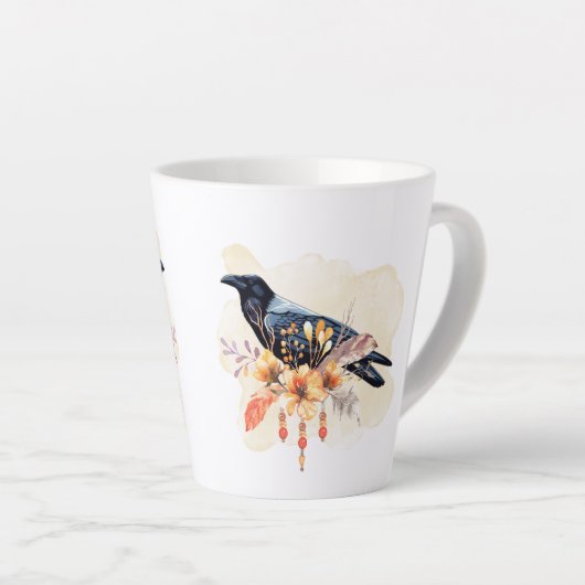 Goth Raven Coffee Mug Dark Aesthetic Milchtasse (Rechte Ecke)