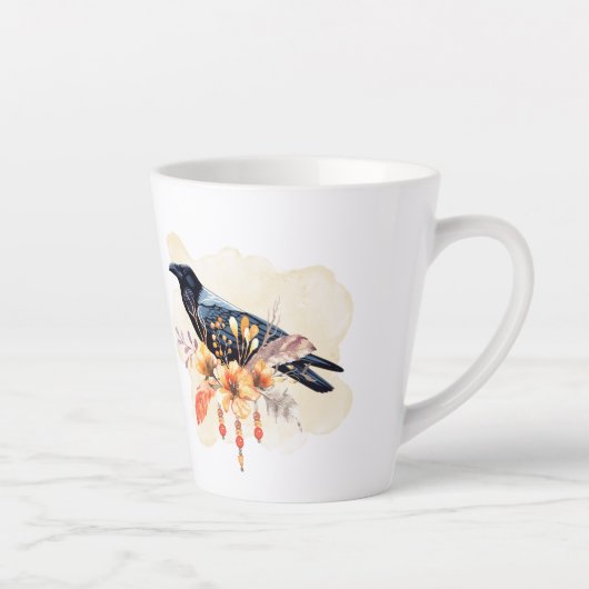 Goth Raven Coffee Mug Dark Aesthetic Milchtasse (Rechts)