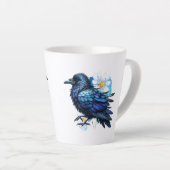 Goth Raven Coffee Mug Dark Aesthetic Milchtasse (Rechte Ecke)
