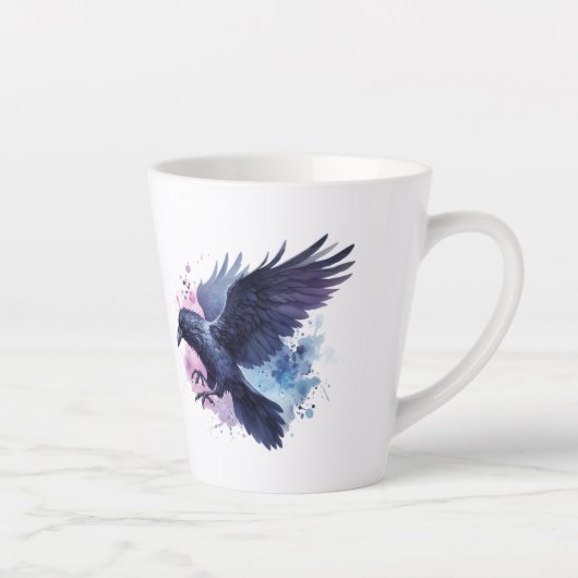 Goth Raven Coffee Mug Dark Aesthetic Milchtasse (Rechts)