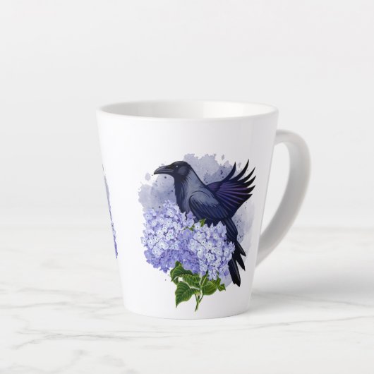 Goth Raven Coffee Mug Dark Aesthetic Milchtasse (Rechte Ecke)