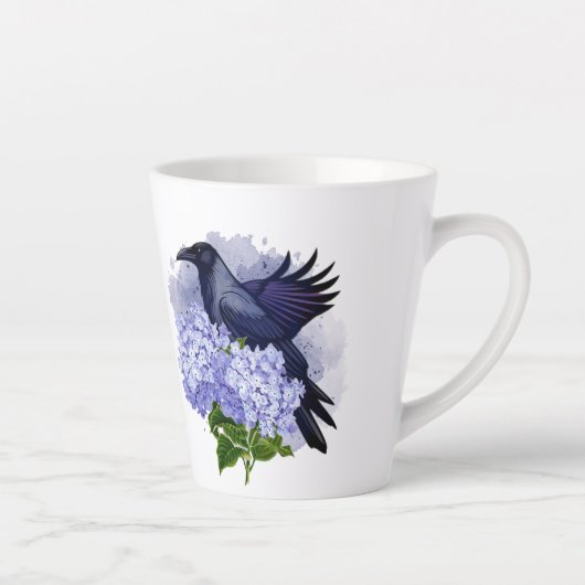 Goth Raven Coffee Mug Dark Aesthetic Milchtasse (Rechts)