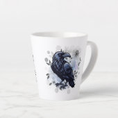 Goth Raven Coffee Mug Dark Aesthetic Milchtasse (Rechte Ecke)