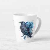 Goth Raven Coffee Mug Dark Aesthetic Milchtasse (Rechte Ecke)