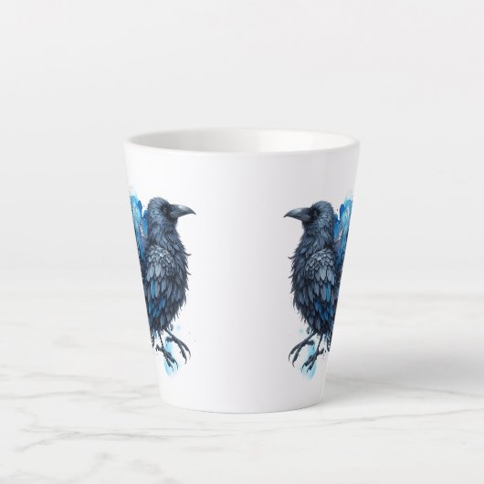 Goth Raven Coffee Mug Dark Aesthetic  Milchtasse (Vorderseite)