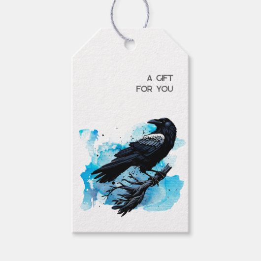 Goth Raven Dark Aesthetic Geschenkanhänger (Vorderseite)