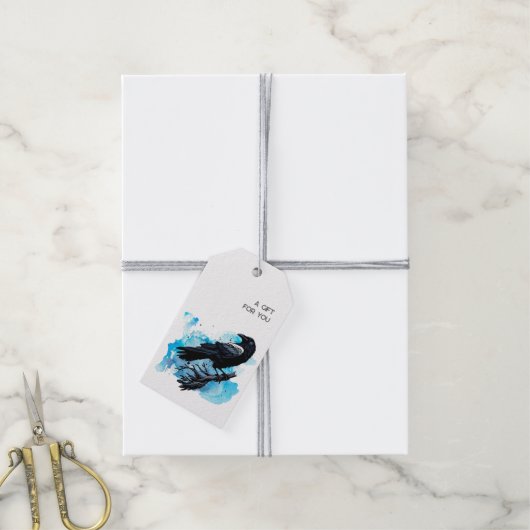 Goth Raven Dark Aesthetic Geschenkanhänger (Mit Garn)