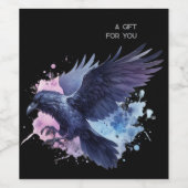 Goth Raven Dark Aesthetic  Weinetikett (Einzelnes Label)