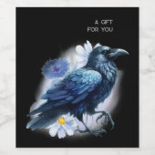 Goth Raven Dark Aesthetic  Weinetikett (Einzelnes Label)