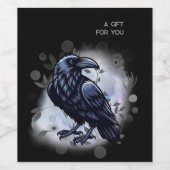 Goth Raven Dark Aesthetic  Weinetikett (Einzelnes Label)