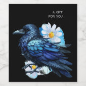 Goth Raven Dark Aesthetic  Weinetikett (Einzelnes Label)