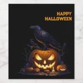 Goth Raven Dark Aesthetic  Weinetikett (Einzelnes Label)