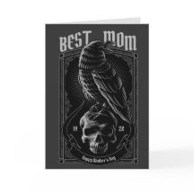 Goth Raven Mama Faltenkarte