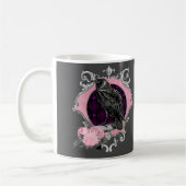 Goth Raven Rose Frame Kaffeetasse (Links)