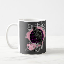 Goth Raven Rose Frame Kaffeetasse