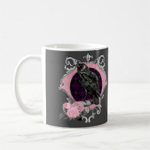 Goth Raven Rose Frame Kaffeetasse