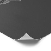 Goth Raven Rose Frame Poster (Ecke)