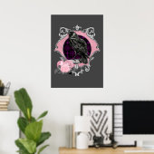 Goth Raven Rose Frame Poster (Heimbüro)