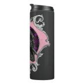 Goth Raven Rose Frame Thermosbecher (Nach rechts gedreht)