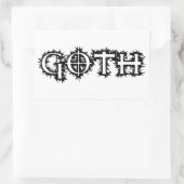 Goth Rechteckiger Aufkleber (Tasche)
