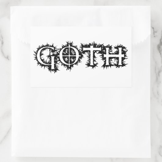 Goth Rechteckiger Aufkleber (Tasche)