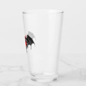 Goth Red Heart with Bat Wings Glass Cup Glas (Links)