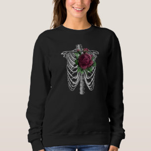 Goth Rib Käfig und Rose Gothic Apparel und Decke H Sweatshirt