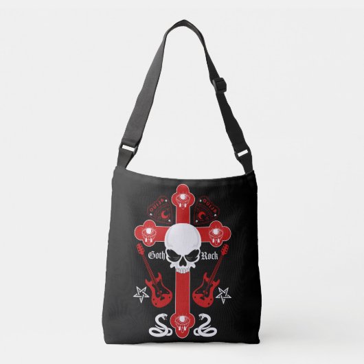 Goth Rock Fashion Tragetaschen Mit Langen Trägern (Vorderseite)