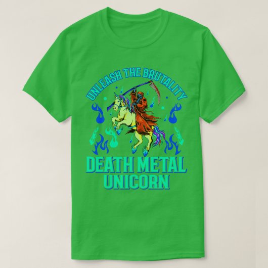 Goth Rock Satan Unicorn Festivals Death Metal 8 T-Shirt (Design vorne)