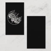 Goth Rose Moon Gothic Wicca Crescent Blume Visitenkarte (Vorne/Hinten)