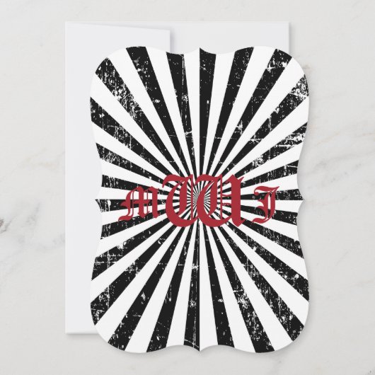 Goth Rose Skull Grunge Pirate Wedding Einladung (Rückseite)