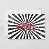 Goth Rose Skull Grunge Pirate Wedding RSVP Card (Rückseite)