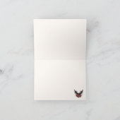 Goth Rosewood Black Raven Floral Dankeskarte (Innenseite)