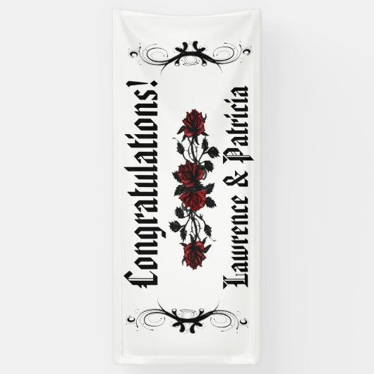 Goth Rote Rose Banner (Vertikal)