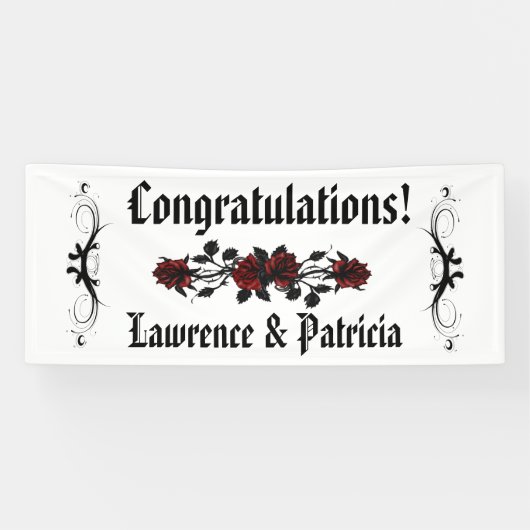 Goth Rote Rose Banner (Horizontal)