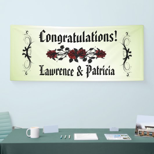 Goth Rote Rose Green Banner (Messe)