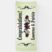Goth Rote Rose Green Banner (Vertikal)