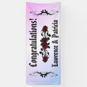Goth Rote Rose Lila Banner (Vertikal)