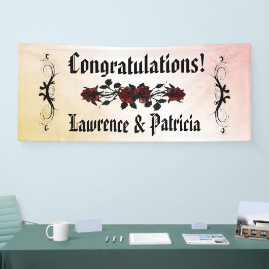 Goth Rote Rose Peach Banner (Messe)