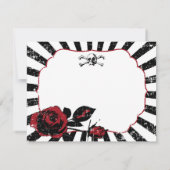 Goth Rote Rose Skull Grunge Pirate Danke Karte (Rückseite)