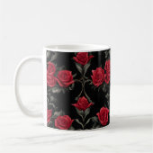 Goth Rote Rosen auf Black #2 Tasse (Links)