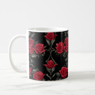 Goth Rote Rosen auf Black #2 Tasse