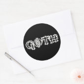 Goth Runder Aufkleber (Umschlag)